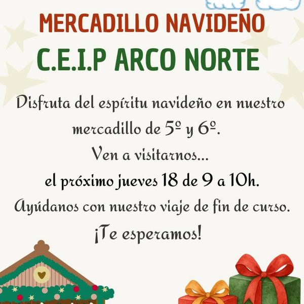 Disfruta del espíritu navideño en nuestro mercadillo de 5º y 6º. Ven a visitarnos...
El próximo jueves 18 de diciembre de 9:00 a 10:00 h. Ayúdanos con nuestro viaje de fin de curso.